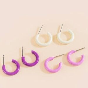 Francescas Pastel Mini Hoop Earring Set